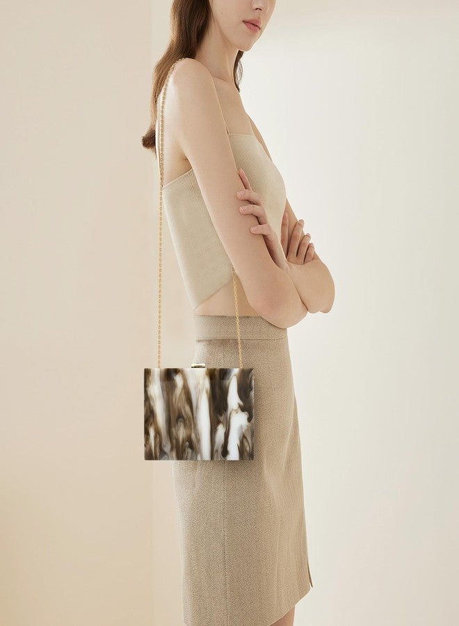 Simcat Acrylic Handbags for Women Marbling Evening Purses Elegant Party Clutch Crossbody Bag for Lady Evening Prom Banquet - Image 3